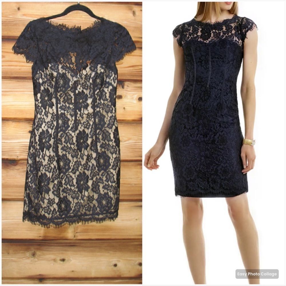 Monique Lhuillier Lace Sheath Dress